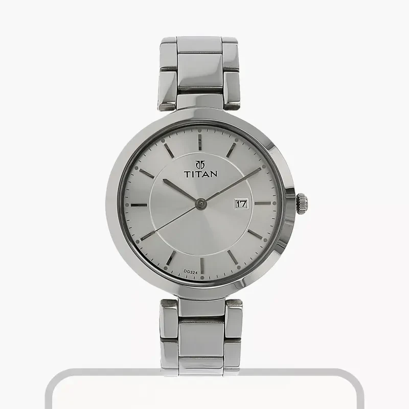 Titan Workwear Silver Dial Casual Ladies Watch